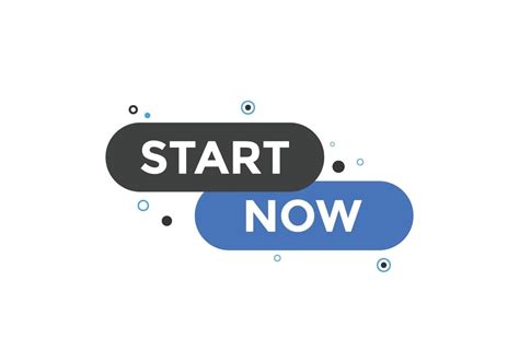 Start Now Button Speech Bubbles Start Now Text Colorful Web Template