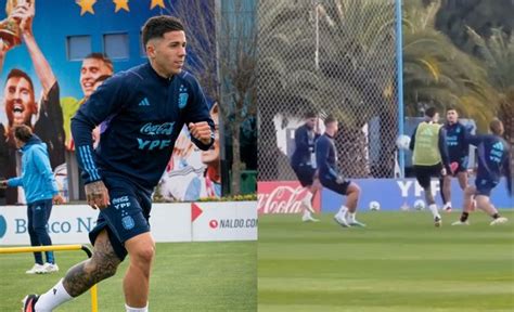 Nos Volvimos A Ilusionar El Golazo De Enzo Fernández En El Entrenamiento De La Selección El