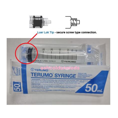 Terumo Cathetereccentric Tip Syringeluer Lock Tip 50ml 1s Terumo