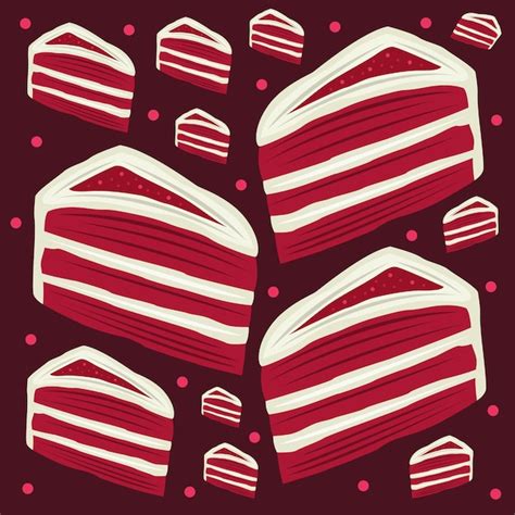 Premium Vector Red Velvet Cake Vector Illustration