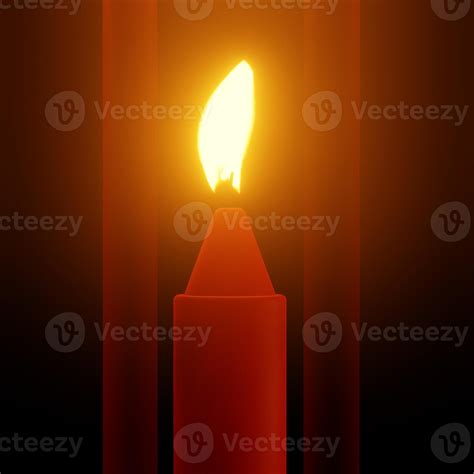 Burning Candle Close Up View 3d Rendering 15231602 Stock Photo At Vecteezy