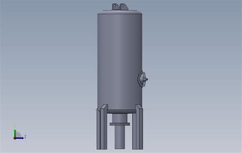 浪涌容器solidworks 2013模型图纸免费下载 懒石网