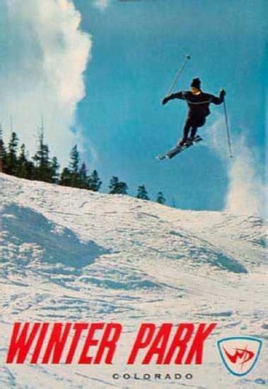 Vintage Ski Poster Winter Park Date Ca 1960s Dpvintageposers