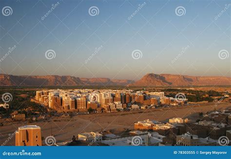 Panorama of Shibam Mud Skyscrapers, Hadhramaut Stock Image - Image of ...