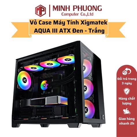 Xigmatek Aqua Iii Gaming Atx Computer Case In Black And White Shopee