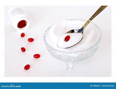 A Spoonful Of Sugar Helps The Medicine Go Down Stock Image Image Of