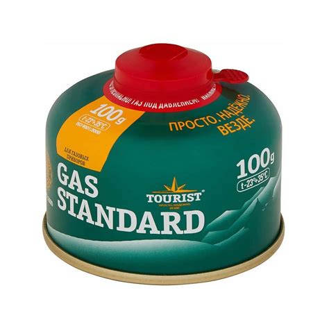 Газовый баллон TOURIST GAS STANDARD, 100 г, с клапаном резьбового типа ...
