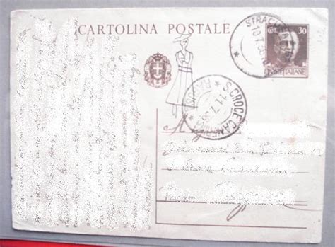 Cartolina Postale Del Regno D Italia Da Centesimi