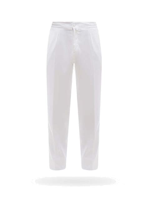 Kiton Ciro Paone Trouser White Mens Kiton