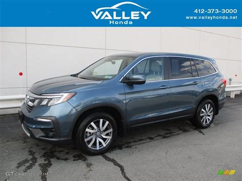 2019 Obsidian Blue Pearl Honda Pilot Ex L Awd 141777695 Photo 10 Car Color