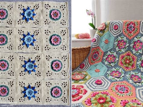 Crochet Flower Blanket Pattern Atelier Yuwa Ciao Jp