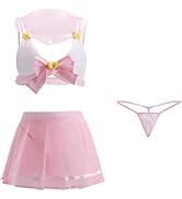 Amazon Yomorio Womens Sexy Cosplay Lingerie Set Ruffle Baby Doll