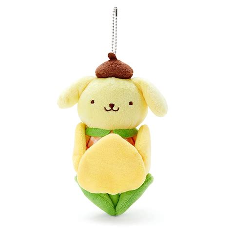 Marushin Sanrio Plush Keychain Mascot Pom Pom Purin Tulip