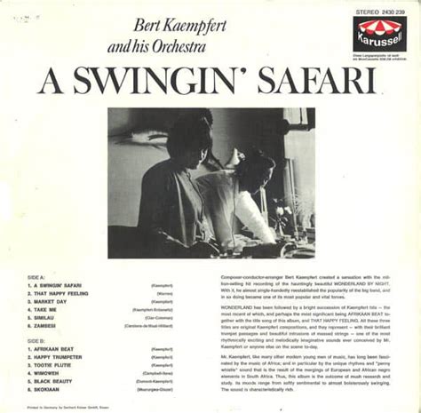 Bert Kaempfert And His Orchestra A Swingin Safari Vinyl Pussycat