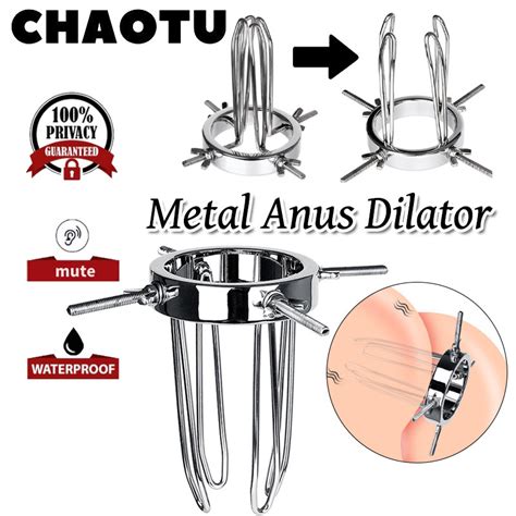 Big Butt Plug Metal Vaginal Dilator Speculum Anal Plug Enema For Gay Anal Hollow Buttplug Sex