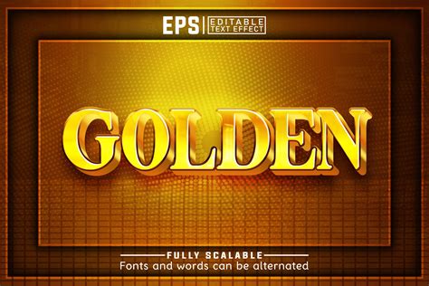 Golden 3d Editable Text Effect Graphic By Pixelscreator · Creative Fabrica