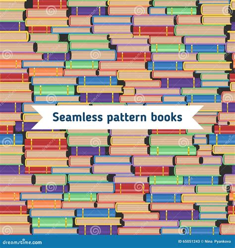 Seamless Books Pattern Stock Vector Illustration Of Design 65051243