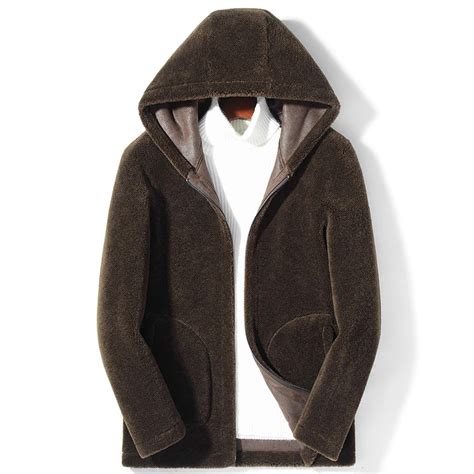 100% Wool Coat Cashmere Both Size Worn Men Wool Coat with Hood-in ...