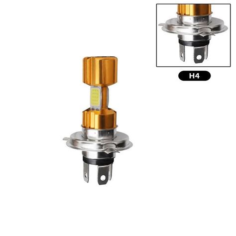 BA20D P15D Светодиодная лампа H4 18W LED 3 COB Лампа для фар мотоцикла ...