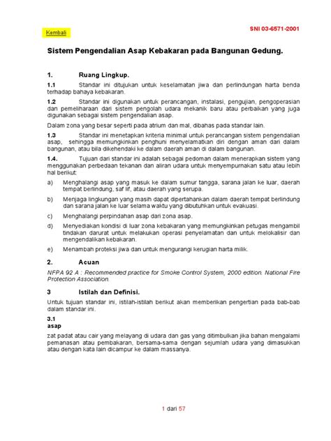 Pdf Sni Sistem Pengendalian Asap Kebakaran Pada Bangunan 166880 Hot Sex Picture