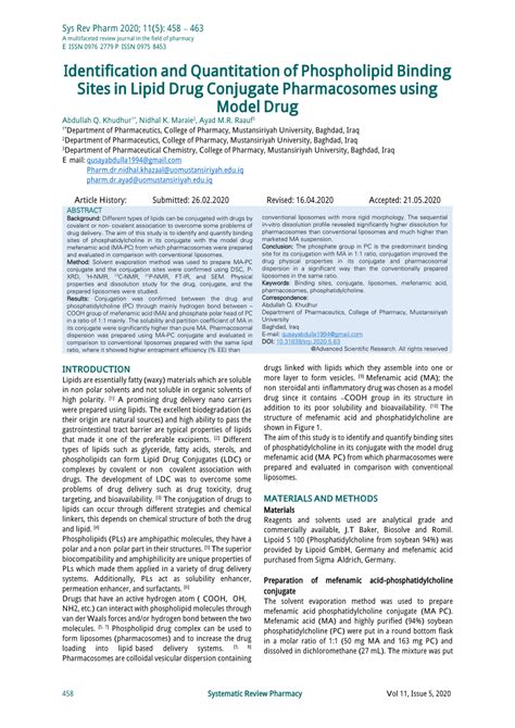 Pdf Identification And Quantitation Of Phospholipid Binding Sites In