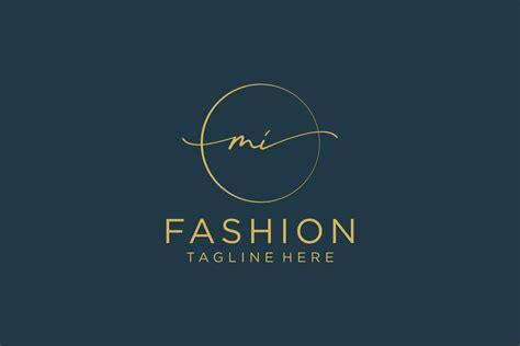 Initial MI Feminine Logo Beauty Monogram And Elegant Logo Design