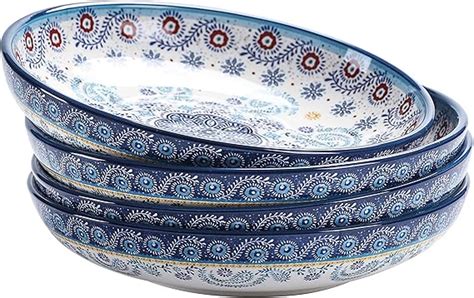 Amazon Bico Blue Talavera Oz Dinner Bowls Set Of For Pasta