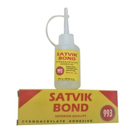 993 High Viscosity Satvik Bond Cyanoacrylate Adhesive 20 Ml Bottle At