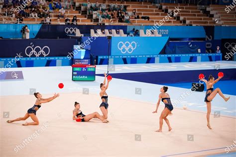 Bulgaria Team Group Bul Rhythmic Gymnastics Editorial Stock Photo