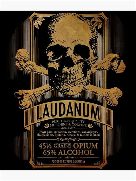 Laudanum Medical Goth Steampunk Label Premium Matte Vertical Poster ...