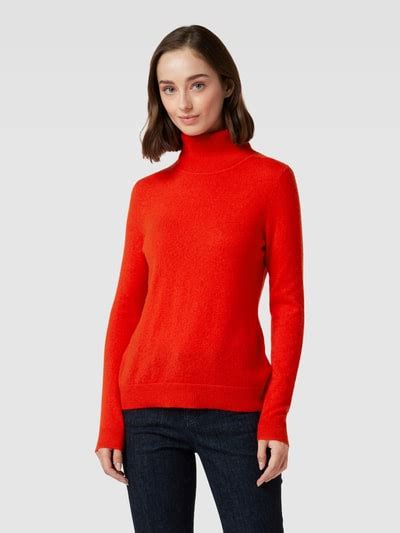 Christian Berg Woman Kaschmirpullover In Melierter Optik Orange