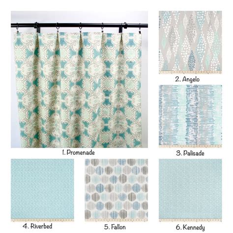 Aqua Curtains Etsy