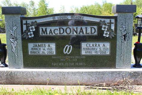 Clara A MacDonald St Ninian S Parish Cemetery