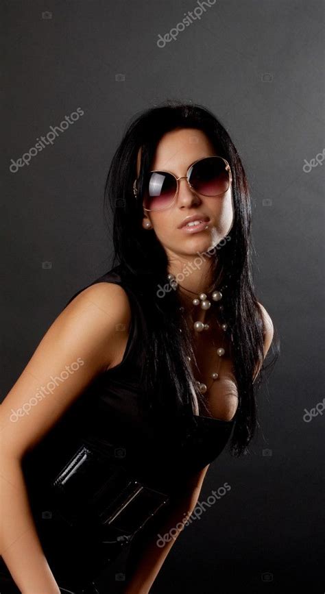 Sexy Brunette Wearing Dress Stock Photo By Fxquadro 1876508
