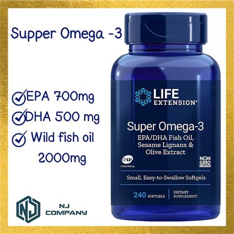 Life Extension Super Omega Epa Dha Fish Oil Sesame Lignans