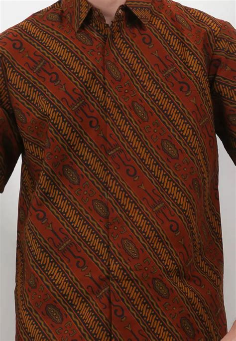 Jual Batik Kedu Kemeja Batik Katun Lengan Pendek Motif Gala Gowok Batik