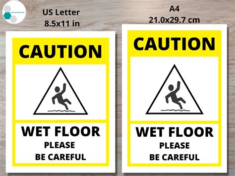 Caution Wet Floor Sign Printable