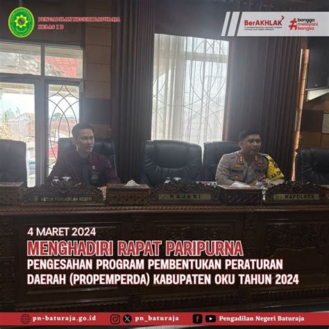 Menghadiri Rapat Paripurna Pengesahan Program Pembentukan Peraturan