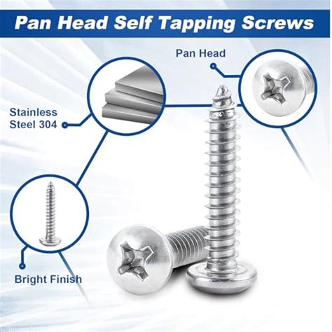 10 X 1 Phillips Pan Head Self Tapping Screws Sheet Metal Wood Screws