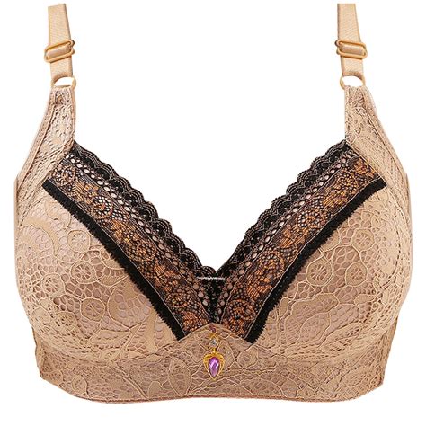 Borniu Women S Lace Lingerie Wire Free Bra Sexy Underwear Gathered Plus