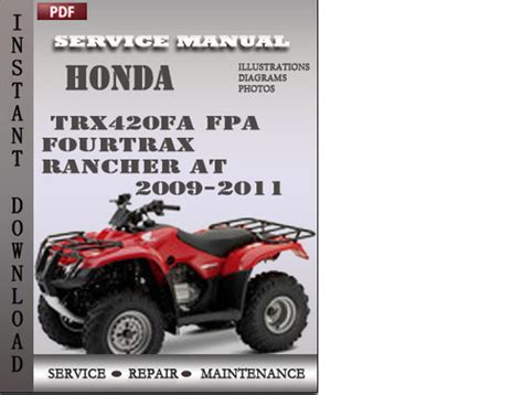 Honda Trx Fa Fpa Fourtrax Rancher At Service Repair Man