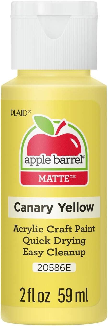 Apple Barrel Acrylic Paint In Assorted Colors 2 Ounce 20586 Canary Yellow Amazon Ca Home