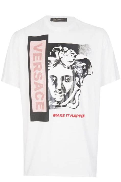 Versace Oversized Medusa Print T Shirt White