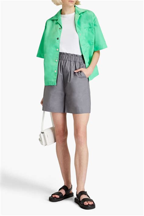 Remain Birger Christensen Organic Cotton Poplin Shorts The Outnet