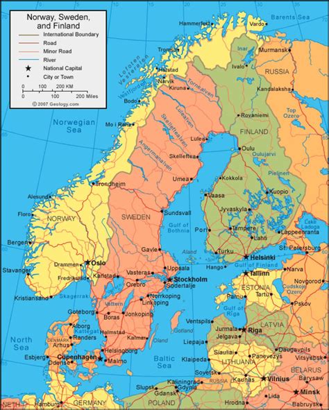 Sweden on map - Swedish map (Northern Europe - Europe)