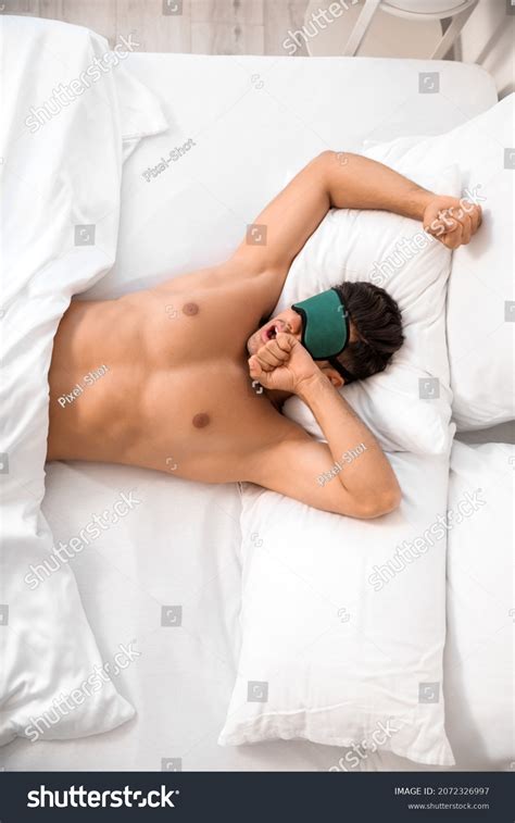 Handsome Naked Man Sleeping Bed Stock Photo Shutterstock