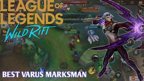 VARUS GAMEPLAY PUSHRANK MARKSMAN SAKIT WILD RIFT CLOSED BETA YouTube