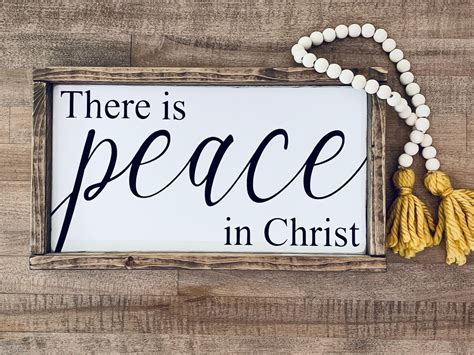 There is Peace in Christ Uplifting Religious Home Decor - Etsy