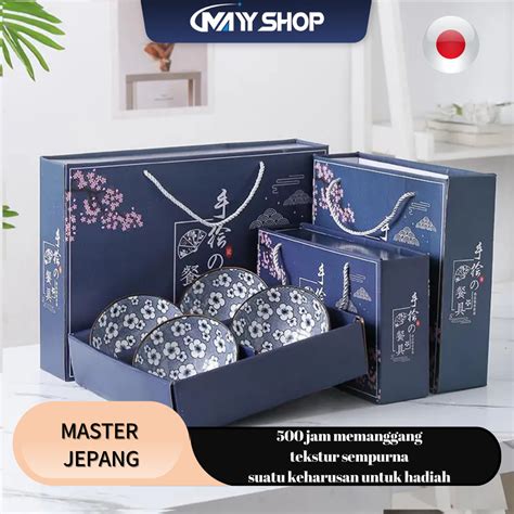 Jual 4 Mangkuk Set Souvenir Mangkuk Set Porselen Biru Dan Putih