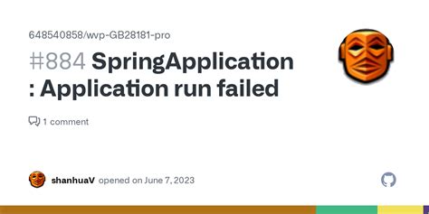 Springapplication Application Run Failed Issue Wvp